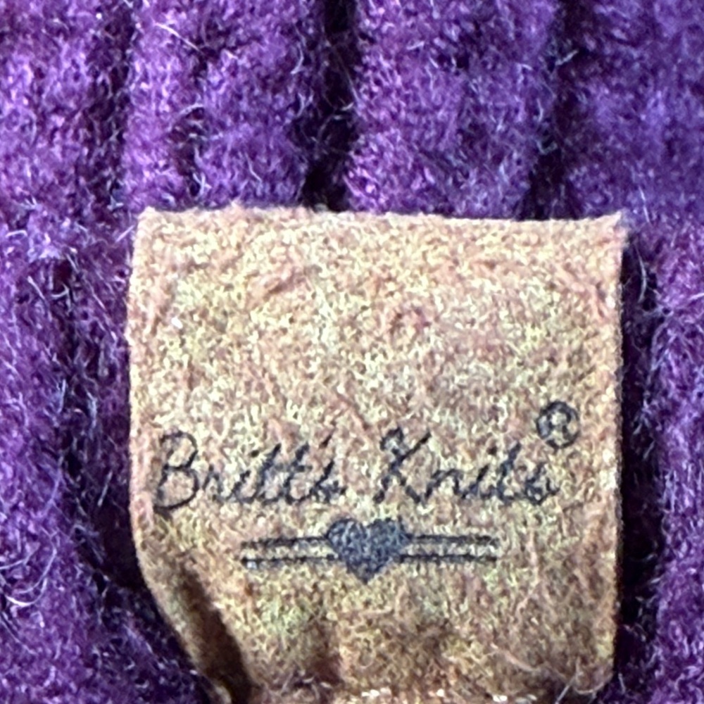 Purple Ribbed Britt’s Knits Beanie - Picture 9 of 9